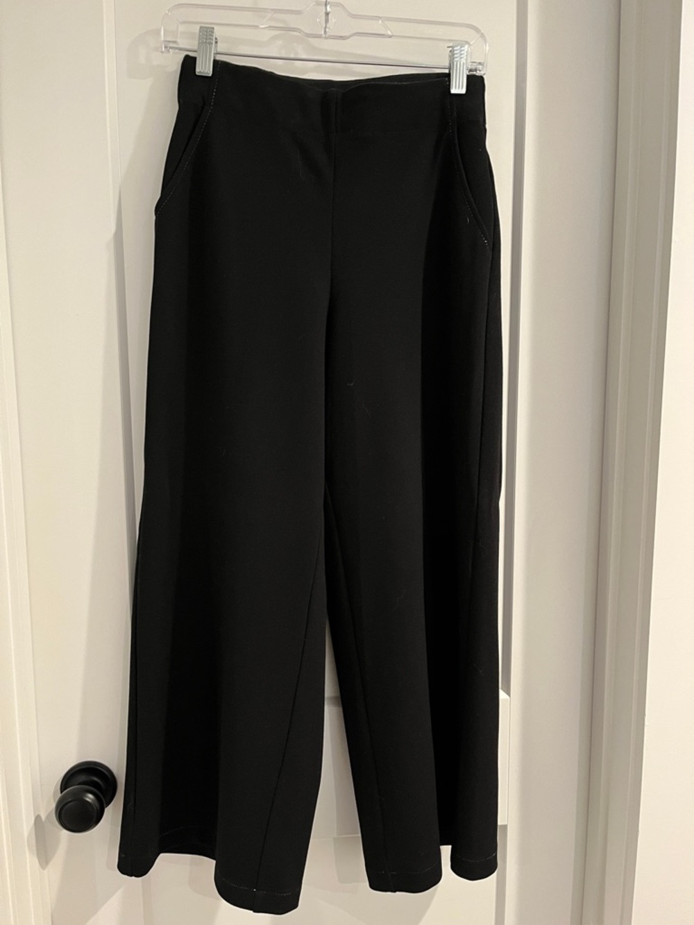 Max Studio Black Wide-Leg Pull-On Pants